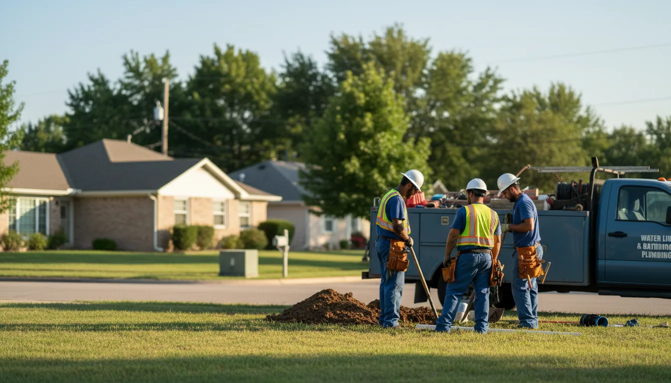 Residential water line and bathroom plumbing service in Wellsville, OH